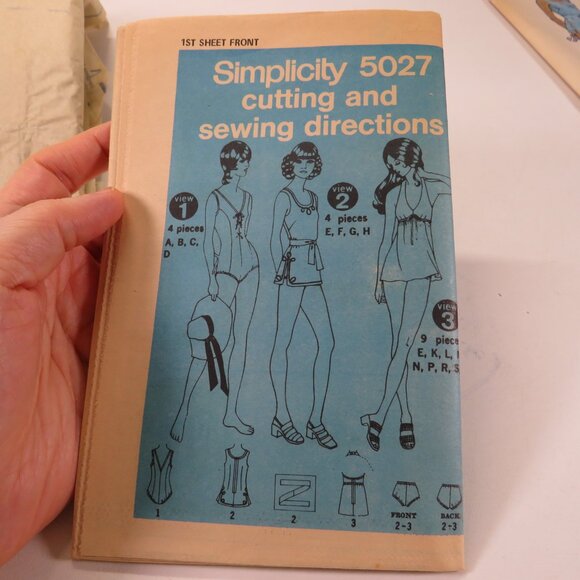 Simplicity 5027 Clothing Pattern Bathing Suit, Shorts, Cover up - Picture 4 of 10